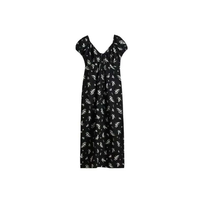 H&M Short Sleeved Dresses Women's Black-0