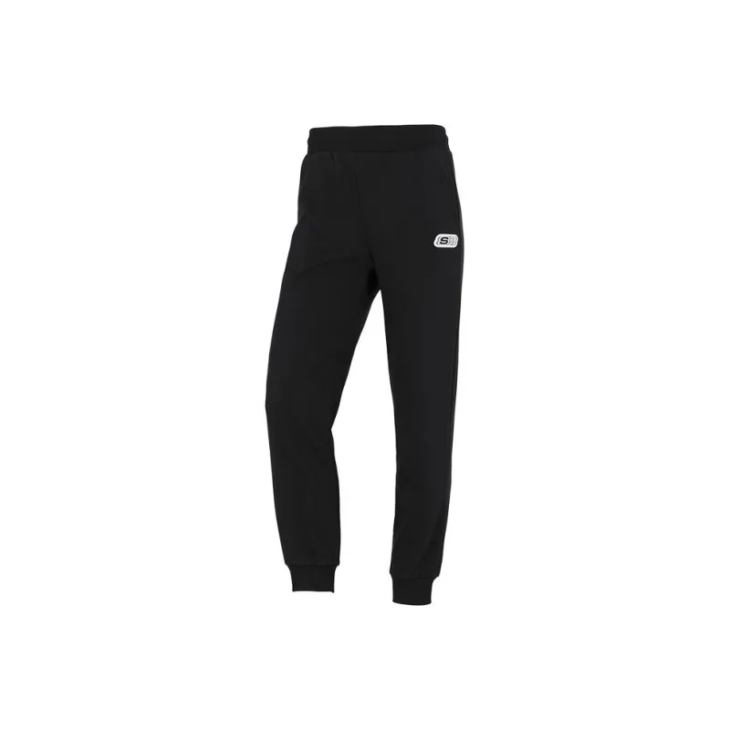 Skechers Vibrant Casual Collection Sports Lifestyle Collection Knitted Sports Pants Women's Carbon Black-0