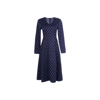 MISSSHINE Long-Sleeved Dresses Women's Navy Blue