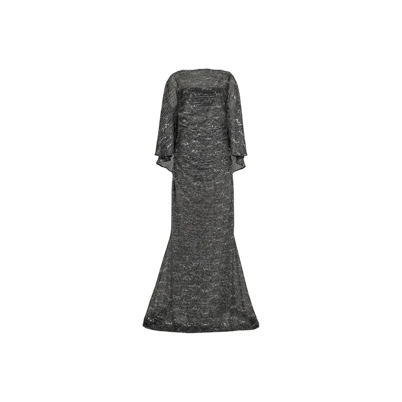 Talbot Runhof Kosha 1 Cape-sleeve Gown-0