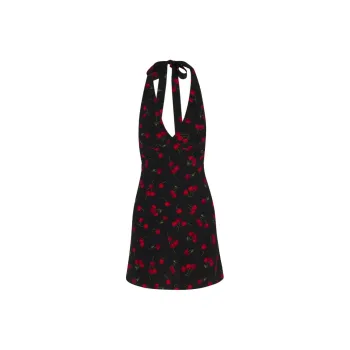 Realisation Par SS24 The Leila Slip Dresses Women's Cherie Wild Cherry