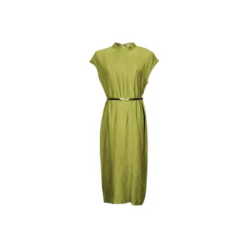 MISSSHINE Sleeveless Dresses Women's Mustard Green