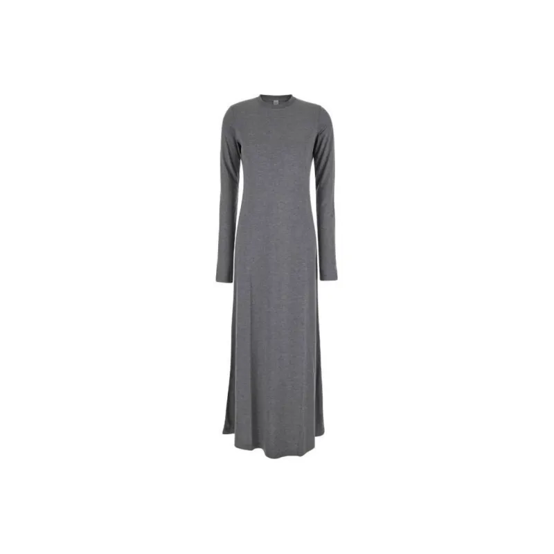 TOTEME Tonal Stitch Crewneck Maxi Dress-0