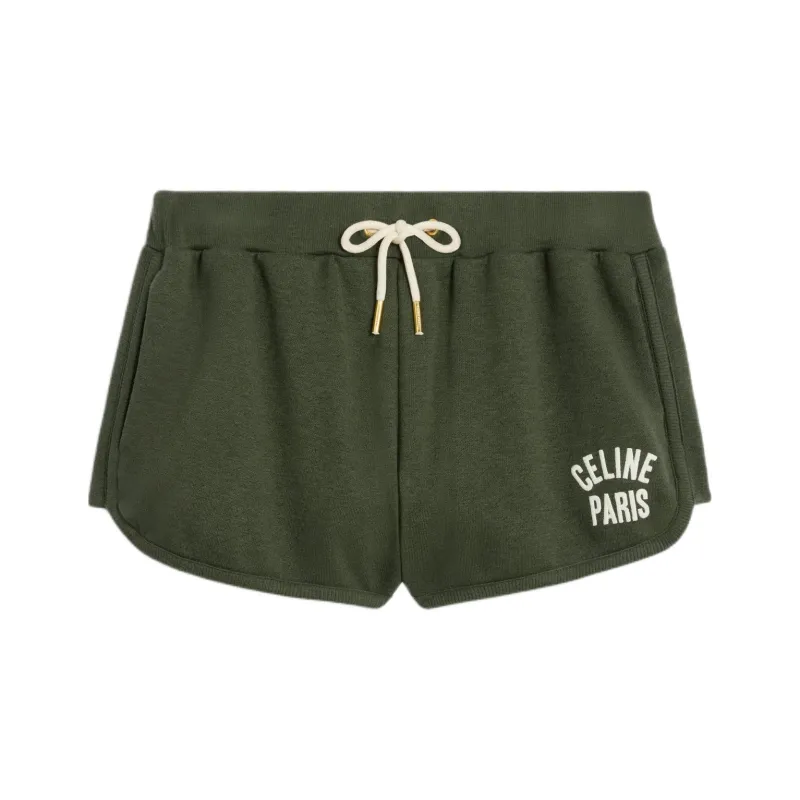 CELINE Paris Mini Shorts In Cotton And Cashmere-0
