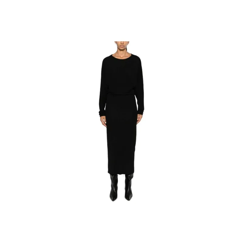 KHAITE Long Sleeved Dresses Women's Black-0