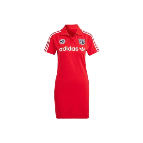 Adidas Originals Short Sleeved Dresses Women's Light Scarlet