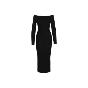 KHAITE Long Sleeved Dresses Women's Black
