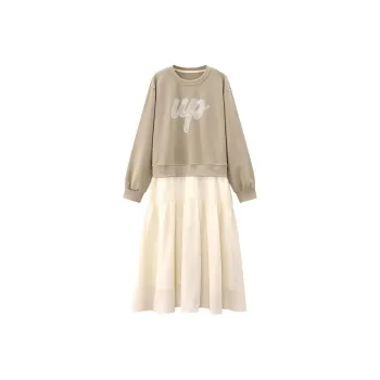 KUHNMARVIN Long Sleeved Dresses Women's Wild Fern Green
