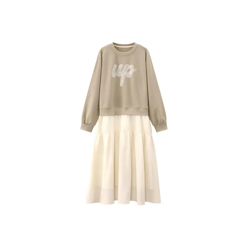 KUHNMARVIN Long Sleeved Dresses Women's Wild Fern Green-0