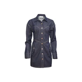 Fleur Du Mal Denim Shirt Dress