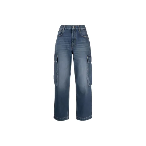 Stella McCartney High Waist Cropped Cargo Jeans