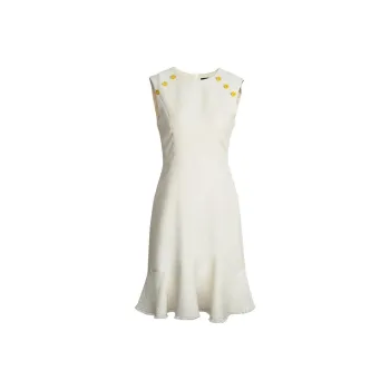 ROEYSHOUSE Sleeveless Dress Women's Ecru