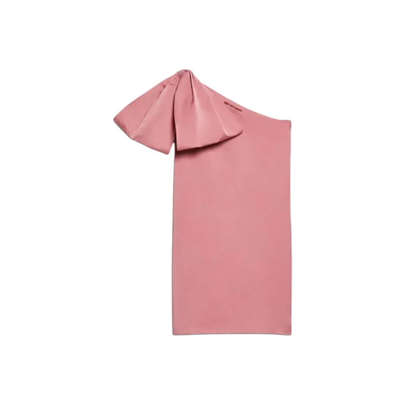 MaxMara Innocuo Collection Radzmir One Shoulder Dress Sleeveless Dress Women's Pink-0