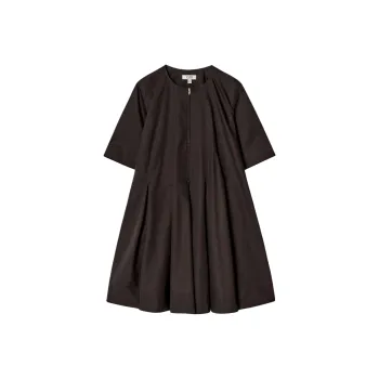 COS Short Sleeved Dress Women's Dark Brown