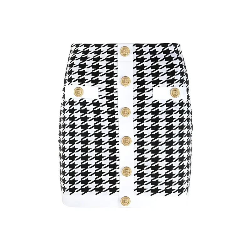 BALMAIN Casual Short Skirts Women's Black-0