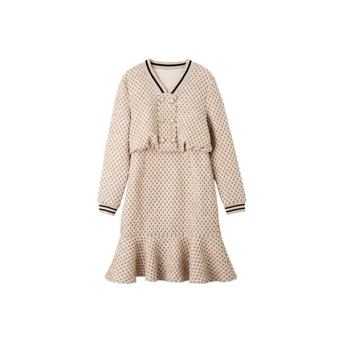 Dme Long Sleeved Dresses Women's Leather Pink-0