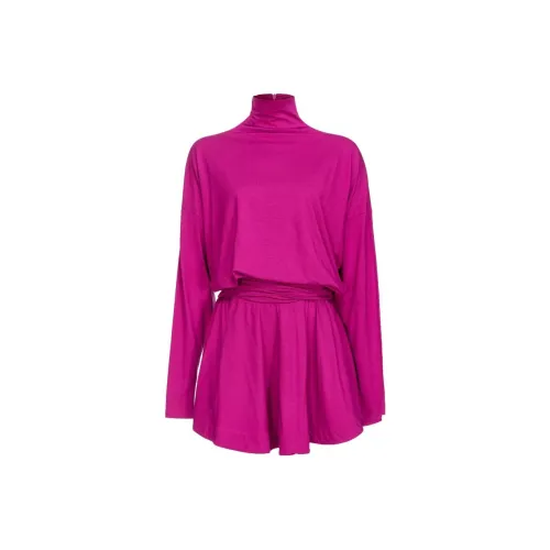 PINKO Mini Abito Dolcevita Jersey Fluido Long Sleeved Dress Women's Purple