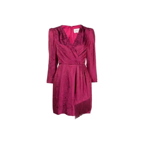 SALONI Abstract pattern Silk Minidress