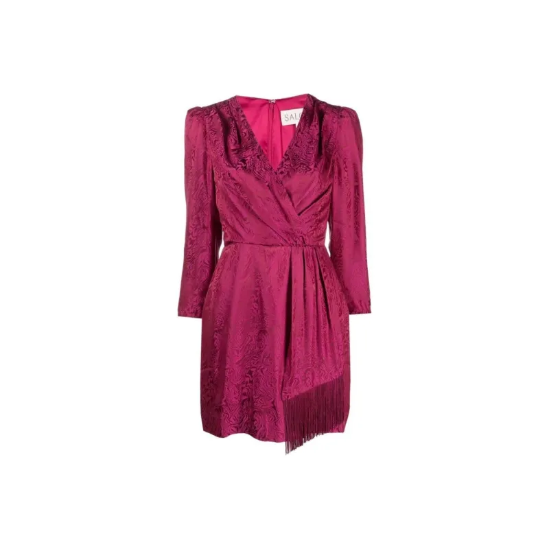 SALONI Abstract pattern Silk Minidress-0