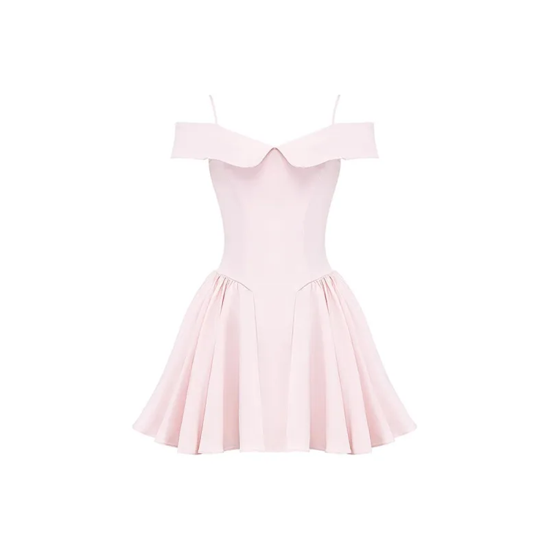 HOUSE OF CB ELIDA Short Sleeved Dress Women's Ballet Pink-9