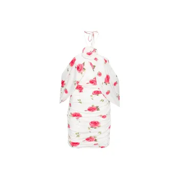 Magda Butrym Rose print Ruched Minidress