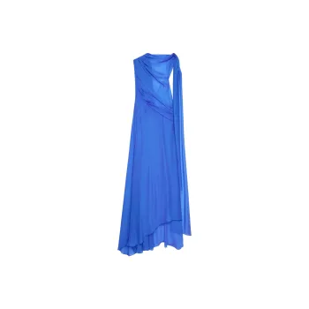 Givenchy Draped Silk Maxi Dress