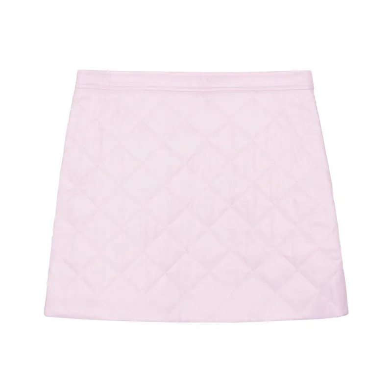 Burberry Diamond Quilted Mini Skirt 'Pale Candy Pink'-0