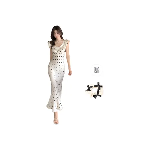TURN UP Short Sleeved Dresses Women's Plaid Color+Bowknot Hair Tie Comes With