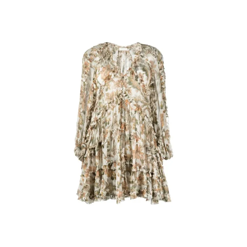 Zimmermann Long-Sleeved Dresses Women's Yellow-0
