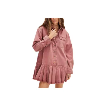 FREE PEOPLE Connor Mini Dress Long-Sleeved Dresses Women's Nostalgia Rose/Nostalgic Rose