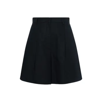 WEEKEND MaxMara Ecuba Collection Cotton And Linen Canvas Bermuda Shorts Casual Shorts Women's Black