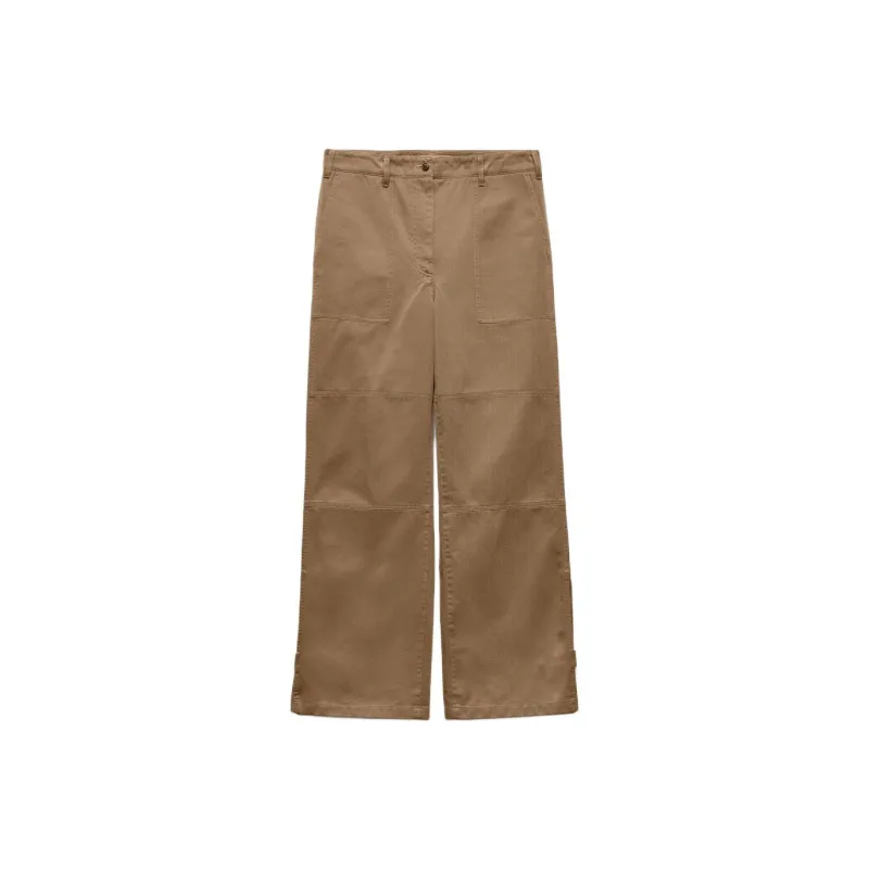 PRADA SS25 Casual Pants Women's Mud Gray-0