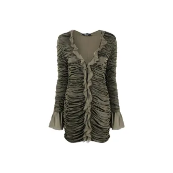 Blumarine Gathered Ruffled Minidress