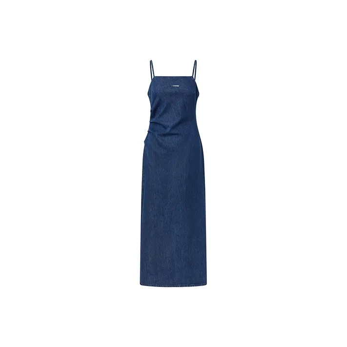 PEACEBIRD Slip Dresses Women's Denim Blue-0