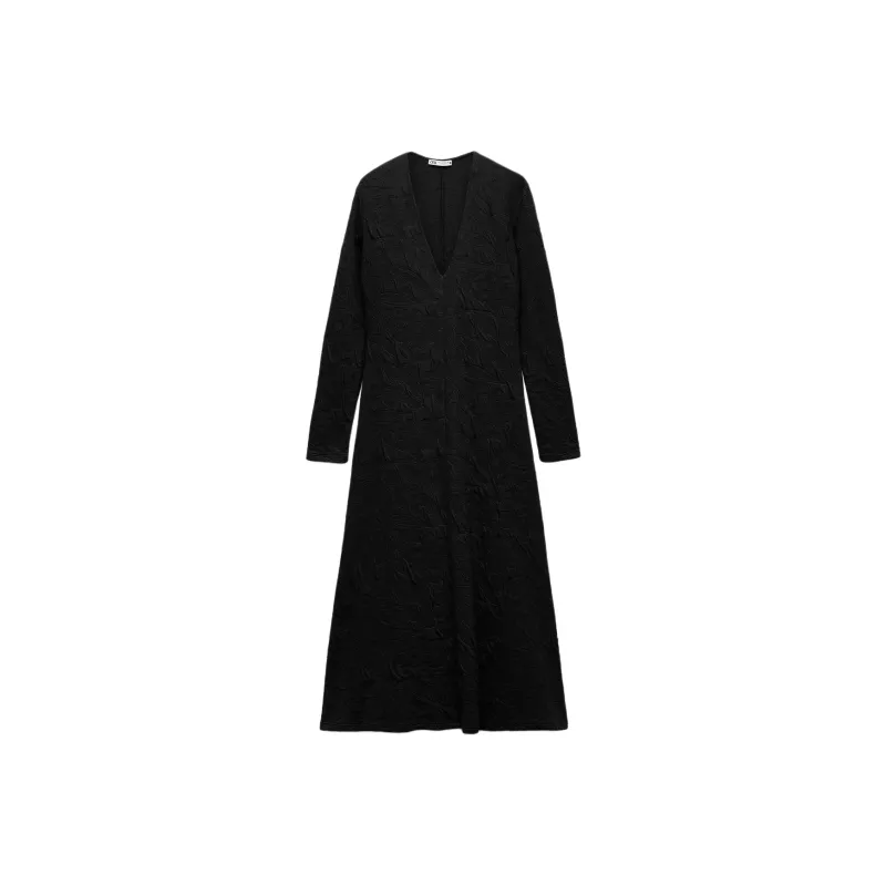 ZARA Long Sleeved Dresses Women's Black-0
