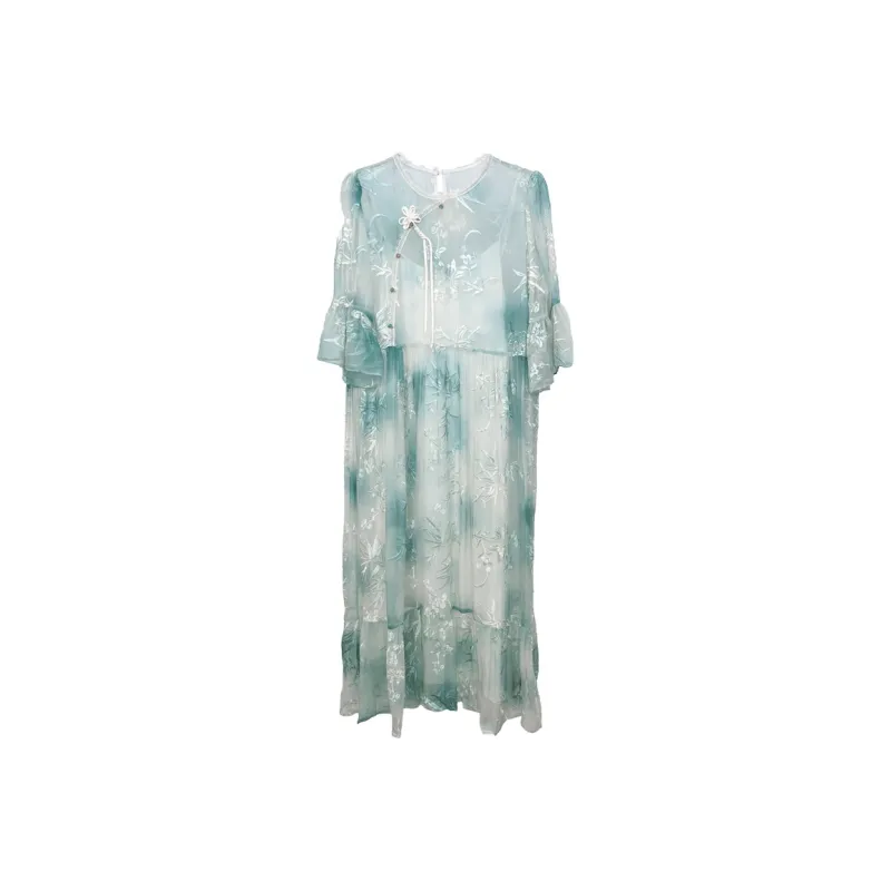 Kele Coco Short Sleeved Dress Women's Blue-0