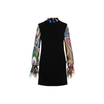 EMILIO PUCCI Marmo Printed Mock Neck Mini Dress