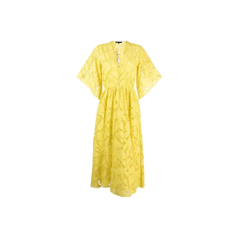 Maje Short-Sleeved Dresses Women's Yellow-0