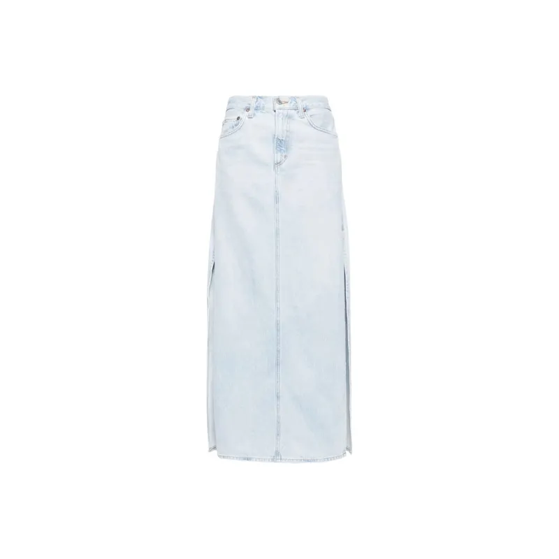 AGOLDE Astrid Denim Maxi Skirt-0