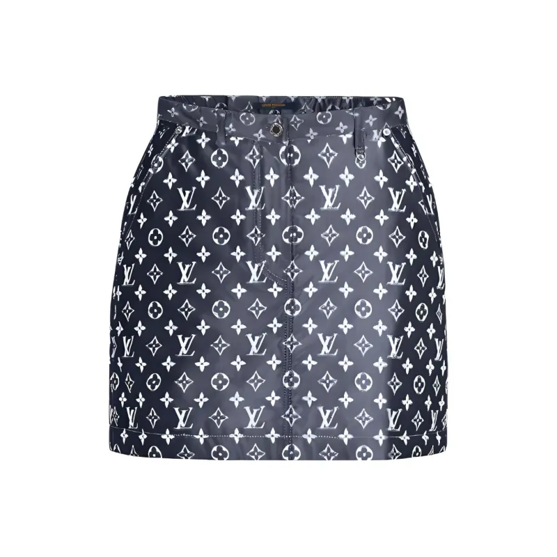 LOUIS VUITTON New Quarterly Products Of LV Casual Short Skirts Women's Black-0
