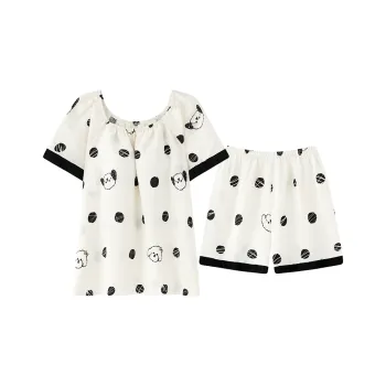 GOSO Pajama Set Women's Black White