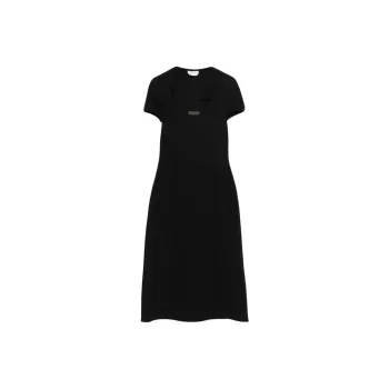 Alexander McQueen Logo plaque Midi Dress