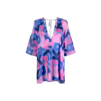 KARL LAGERFELD / Karl Lagerfeld Jeans Abstract print Cotton Kaftan Dress