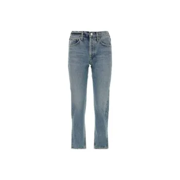 AGOLDE Parker Mid-Rise Distressed Cropped Jeans