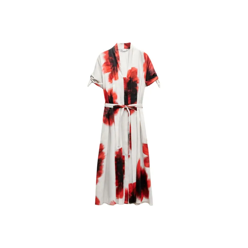 ZARA Short Sleeved Dresses Women's Multicolor-0