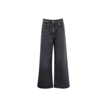 ETRO Wide Leg Washed Denim Jeans