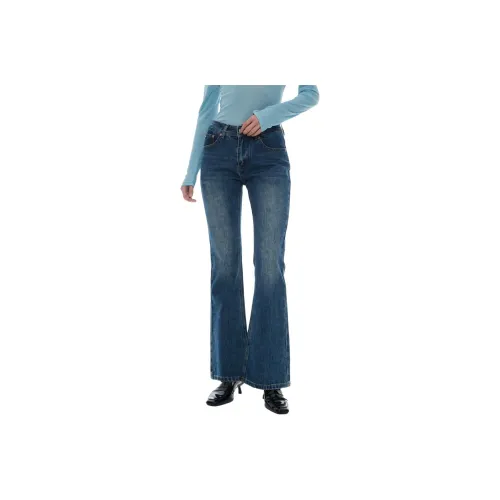TAXIPHONE Jeans Women's Vintage Blue