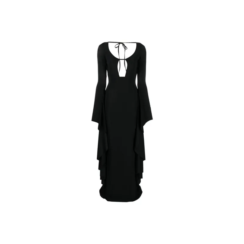 GIUSEPPE DI MORABITO Draped Long sleeve Maxi Dress-0