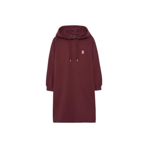 MLB Long Sleeved Dresses Women's Burgundy