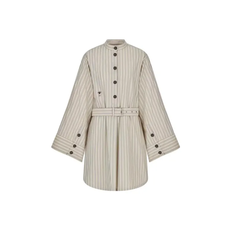 DIOR SS23 Long-Sleeved Dresses Women's Light Gray-0